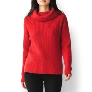 4/$20 Vintage Cherokee Red Ribbed Turtleneck Sweater 100% Cotton Plus Size 0X